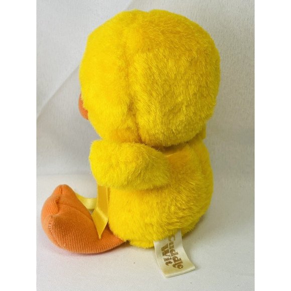 Vintage 8 Inch Cuddle Wit Yellow Baby Duck Small Chick Plush Toy With Bow - Picture 4 of 9